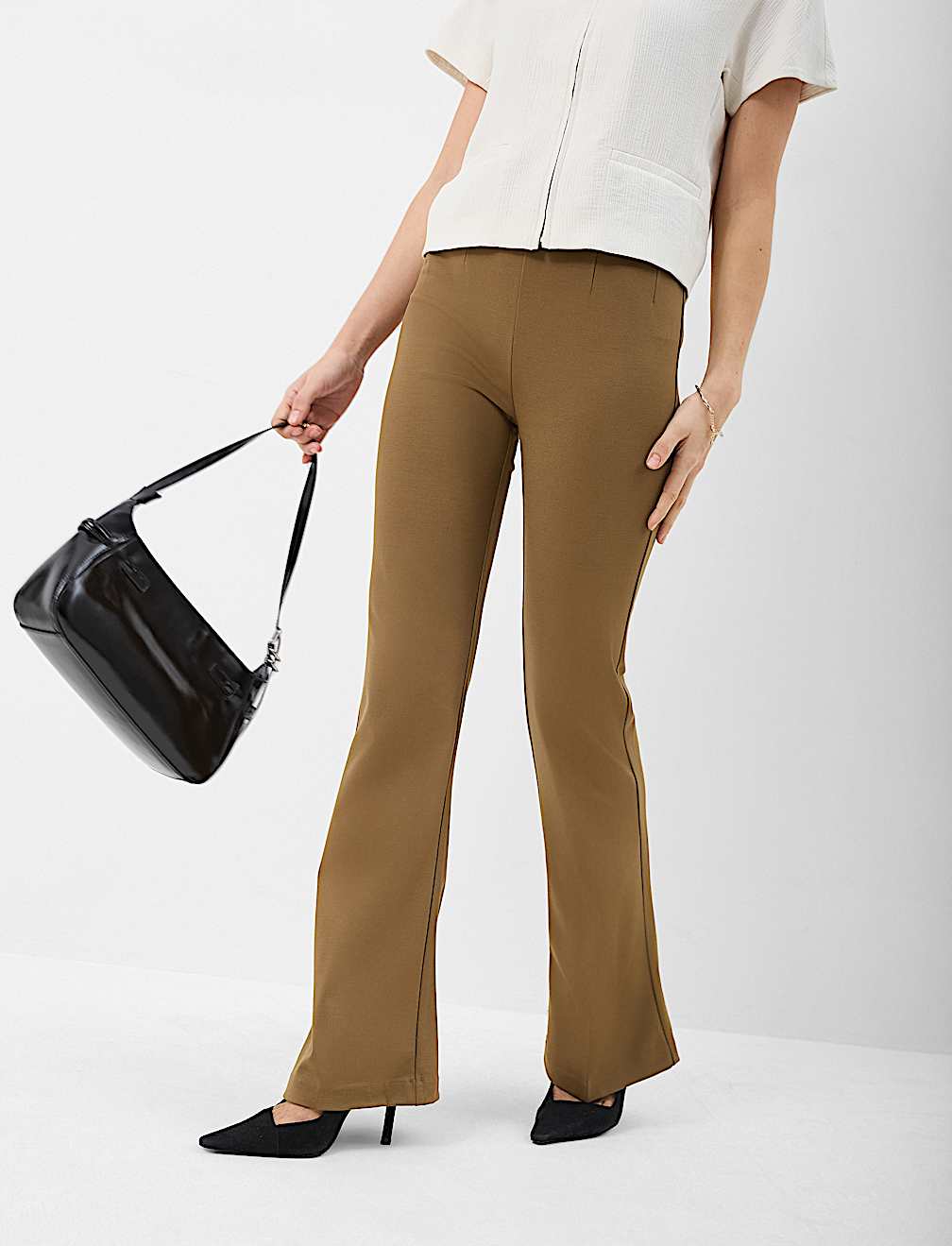 Jersey Flared Trousers