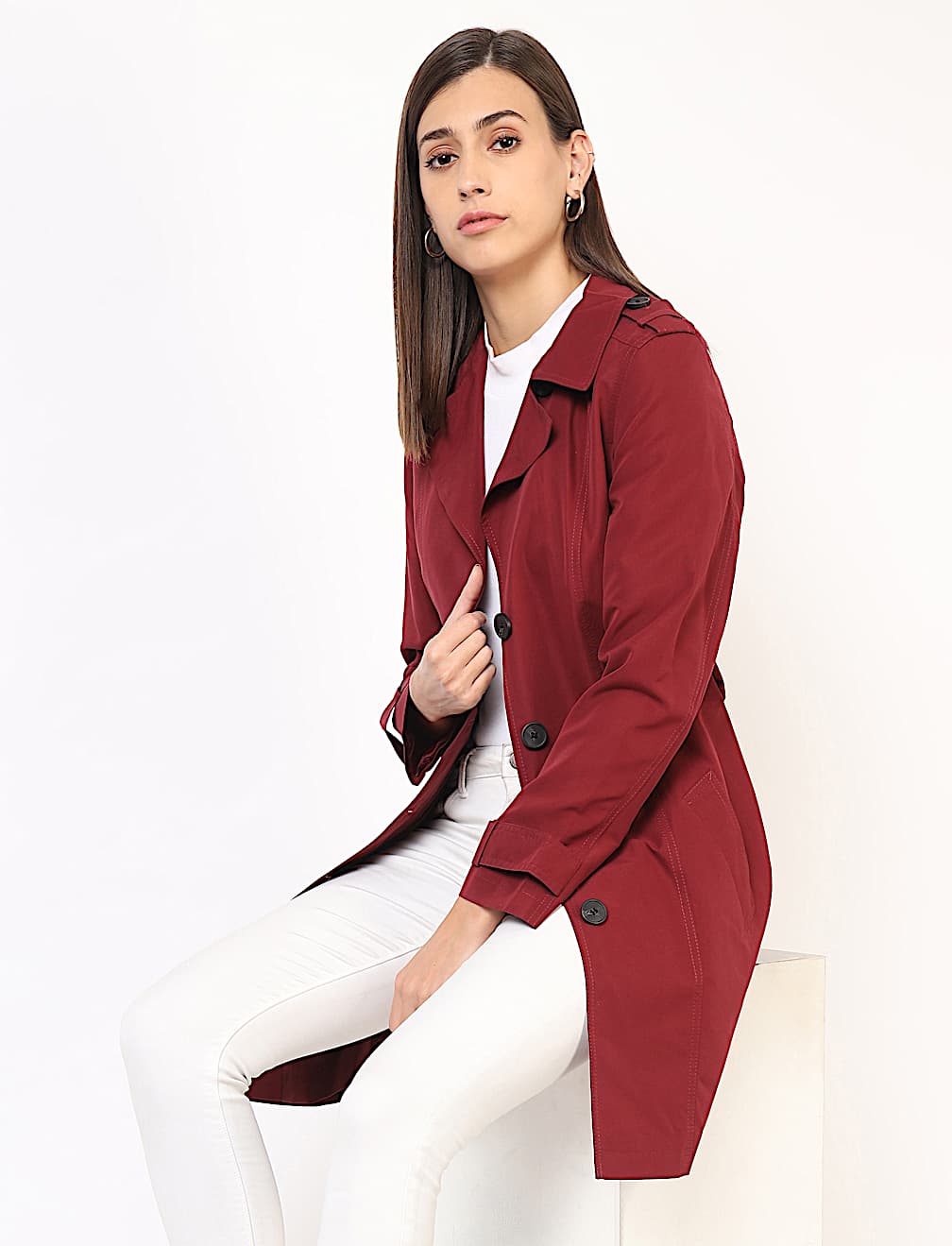 Basic Belted Mac Jacket
