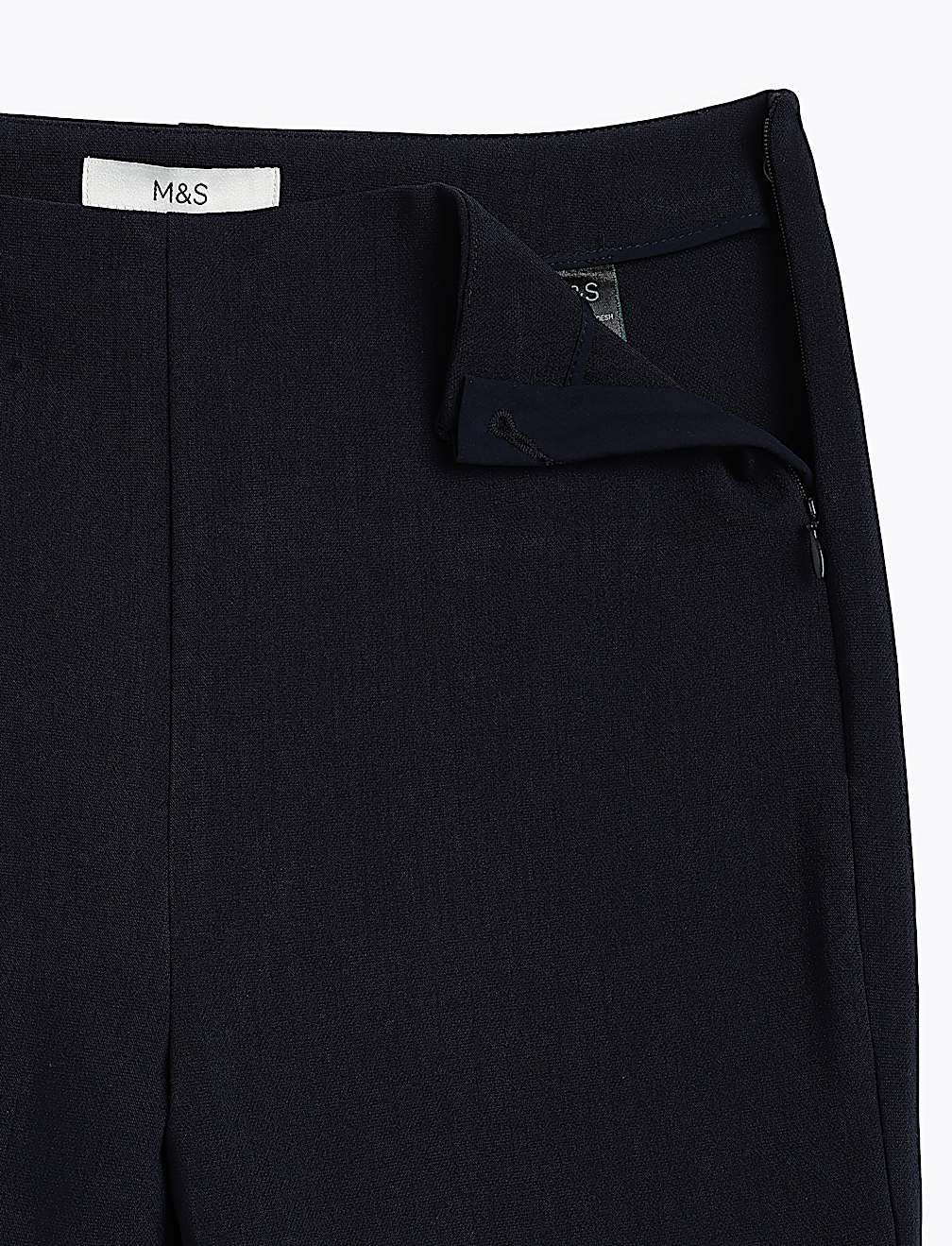 High Waist Side Zip Flared Trousers