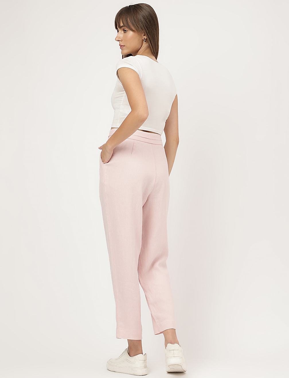 Linen Rich Straight Leg Trousers
