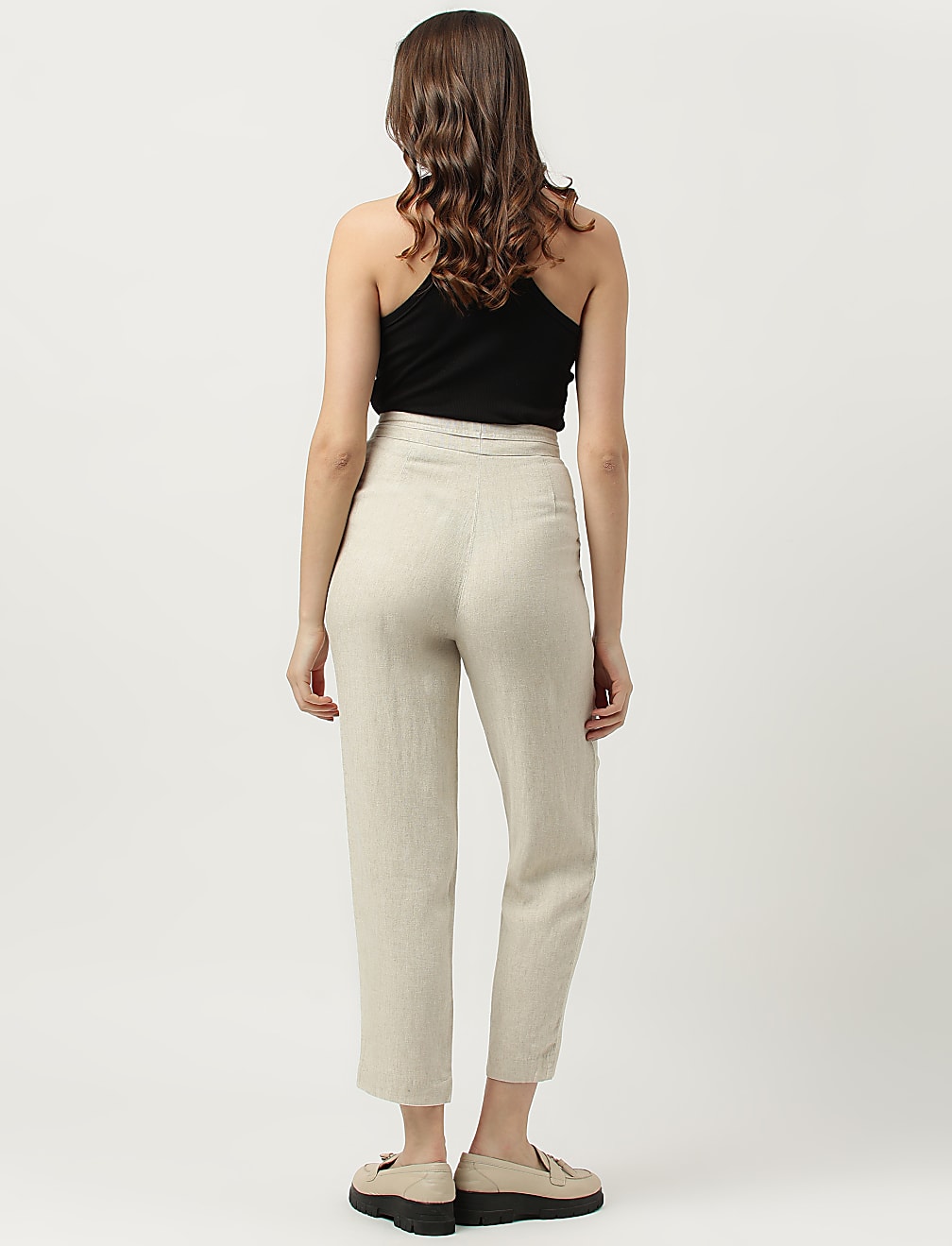 Linen Rich Straight Leg Trousers