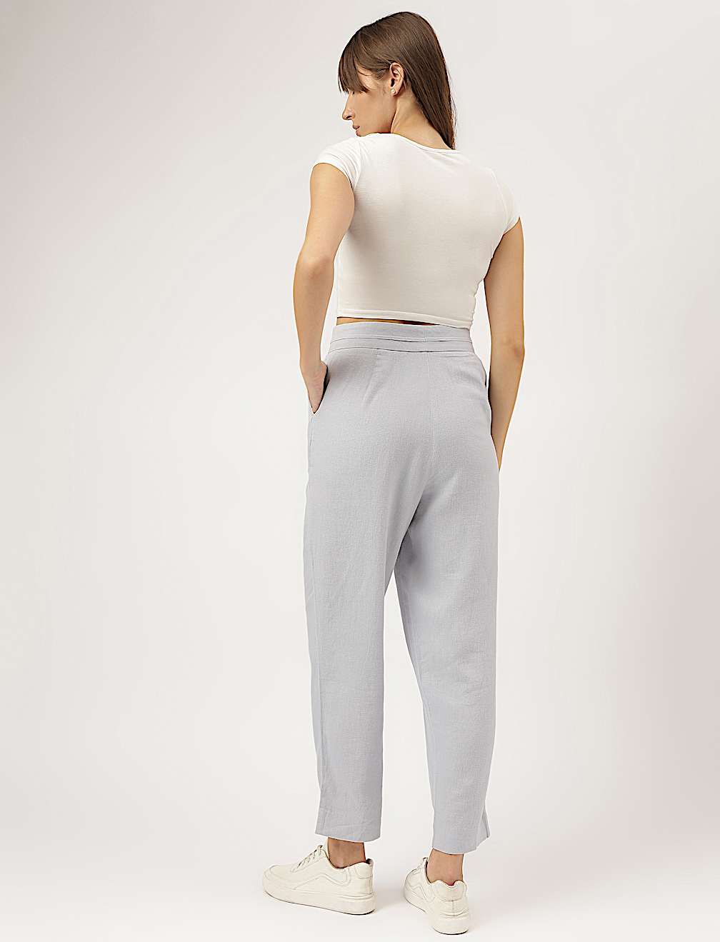 Linen Rich Straight Leg Trousers