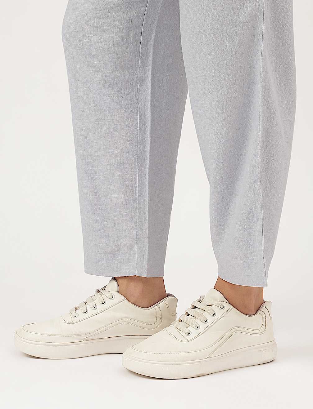 Linen Rich Straight Leg Trousers