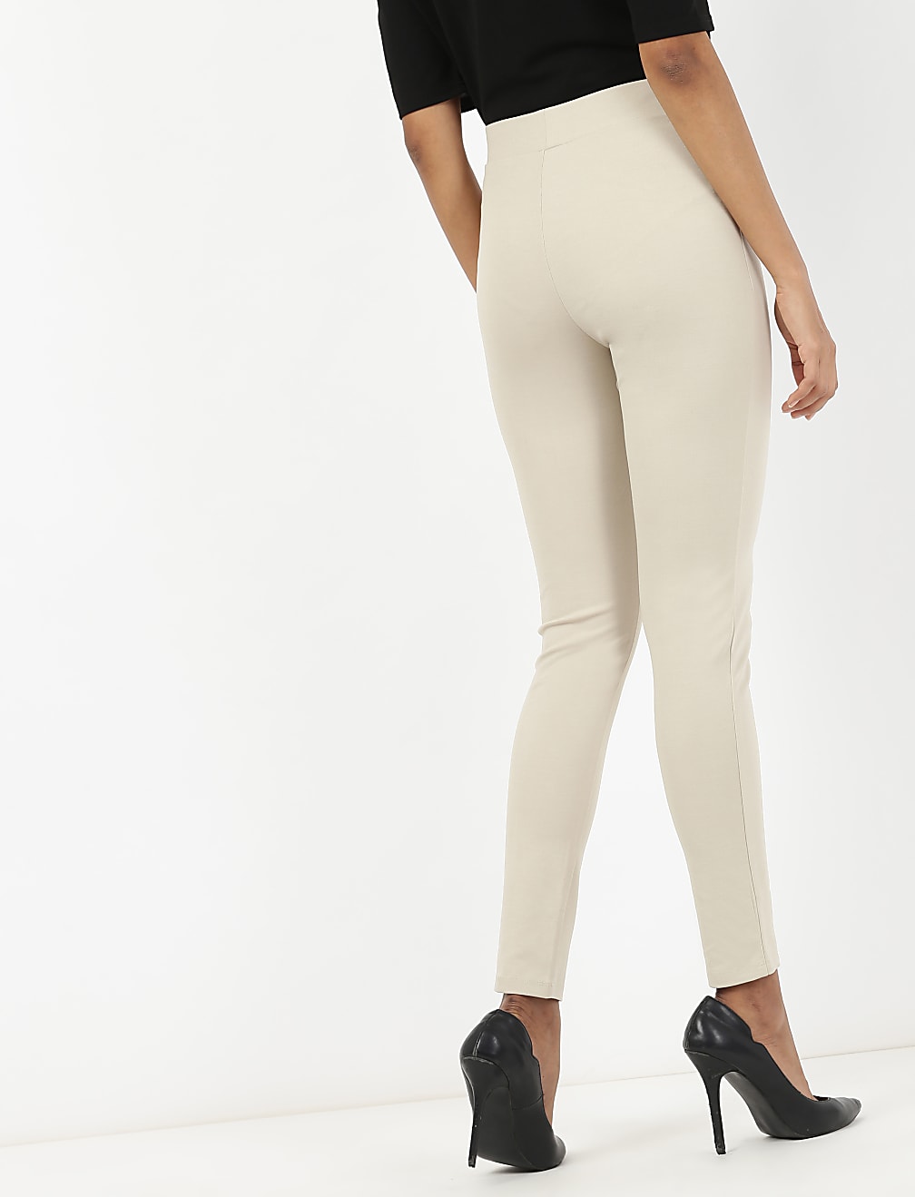 Viscose Mix Plain Skinny Treggings