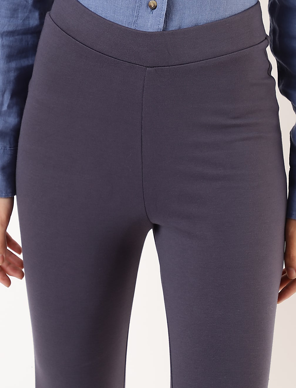Viscose Plain Skinny Fit Treggings