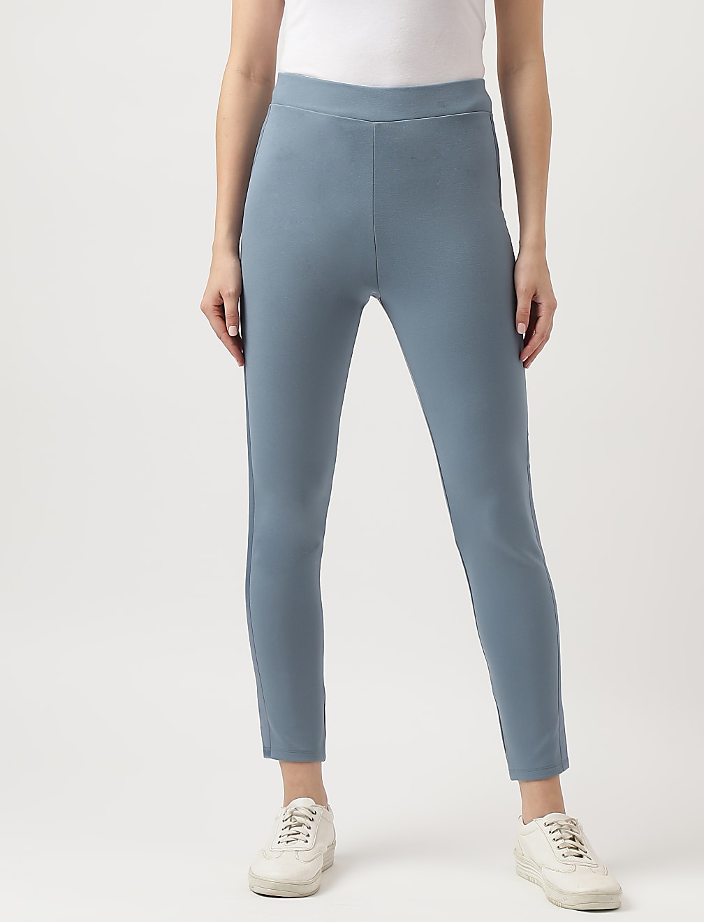 Viscose Blend Solid Ankle Treggings