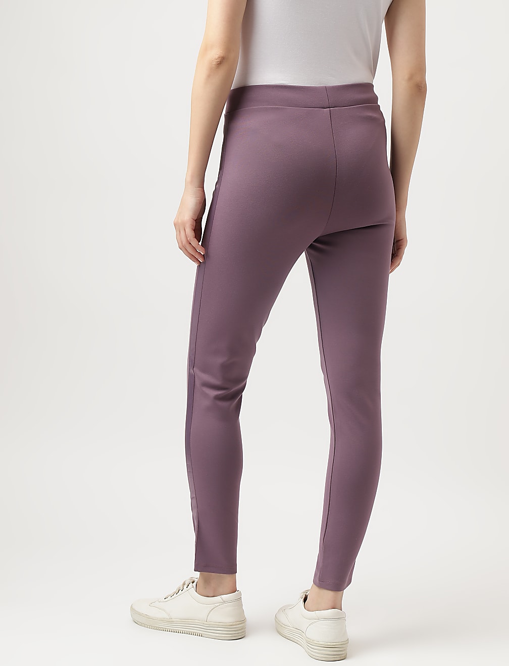 Viscose Blend Solid Ankle Treggings