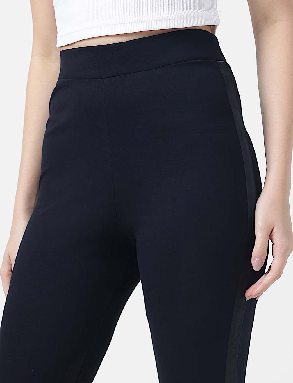 Viscose Blend Solid Ankle Treggings