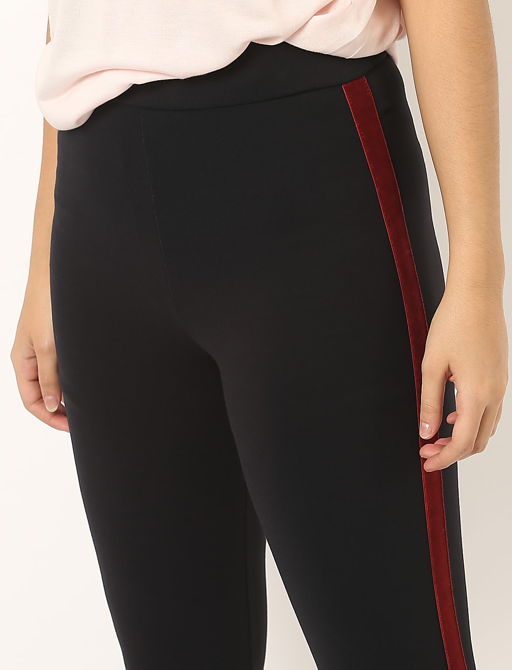 Viscose Mix Plain Skinny Fit Treggings