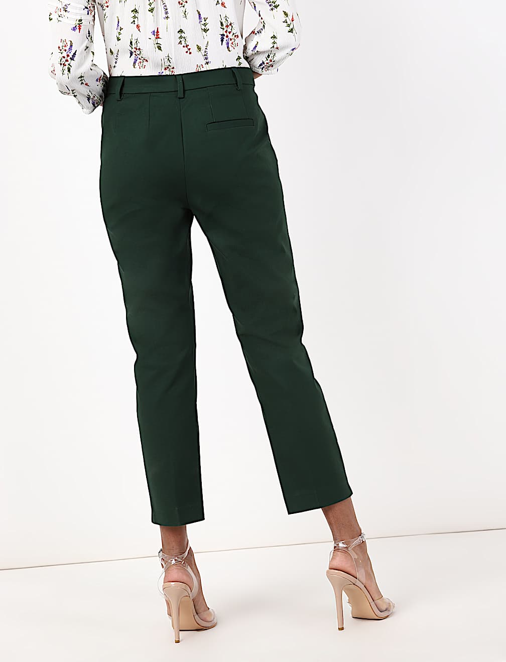 Cotton Mix Plain Regular Fit Trouser
