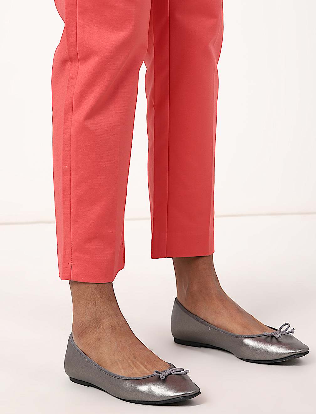 Cotton Mix Plain Regular Fit Trouser