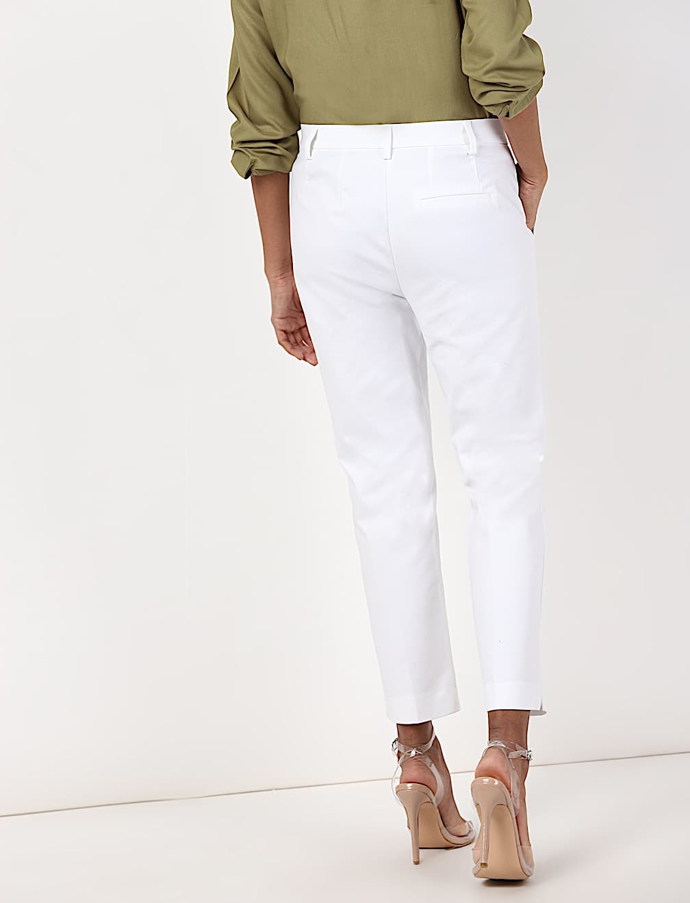 Cotton Mix Plain Regular Fit Trouser