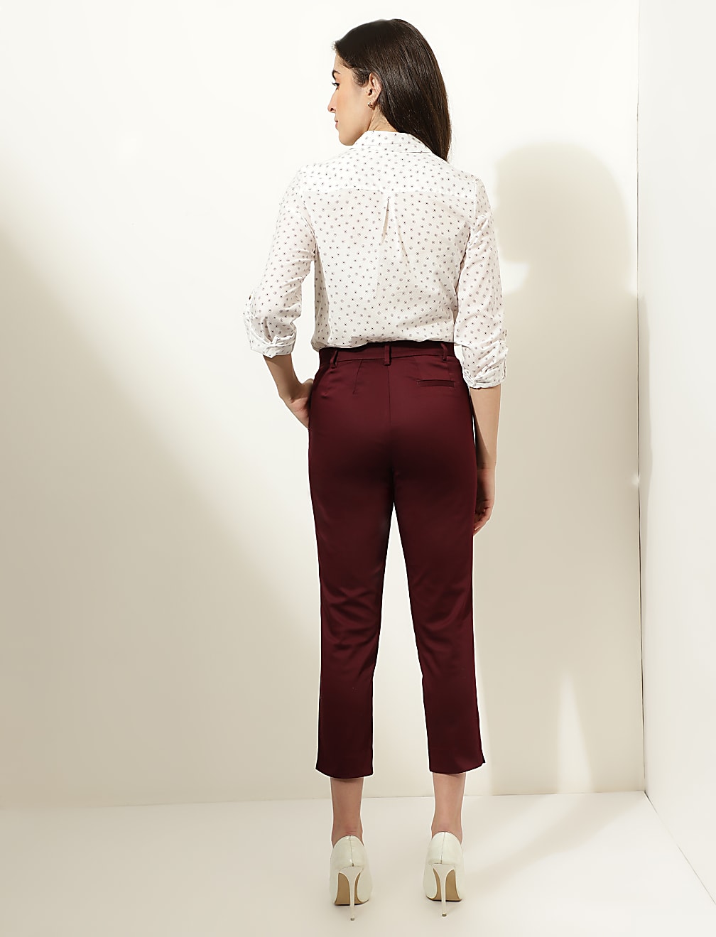 Cotton Rich Straight Leg Trousers