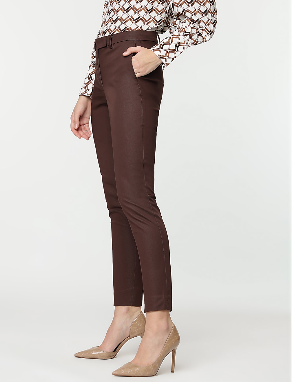 Cotton Rich Straight Leg Trousers