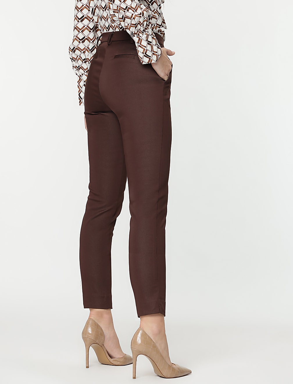 Cotton Rich Straight Leg Trousers