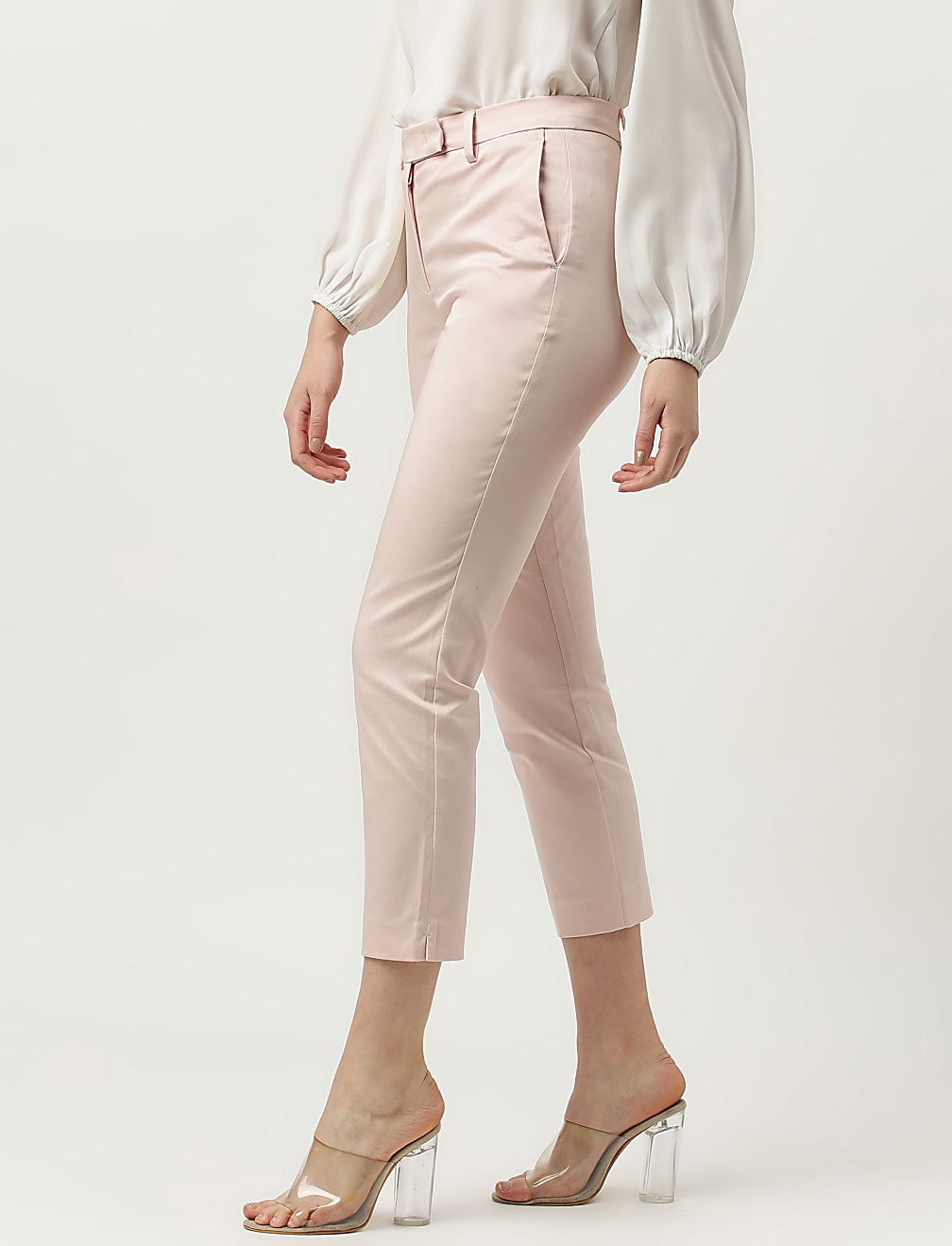 Cotton Rich Straight Leg Trousers