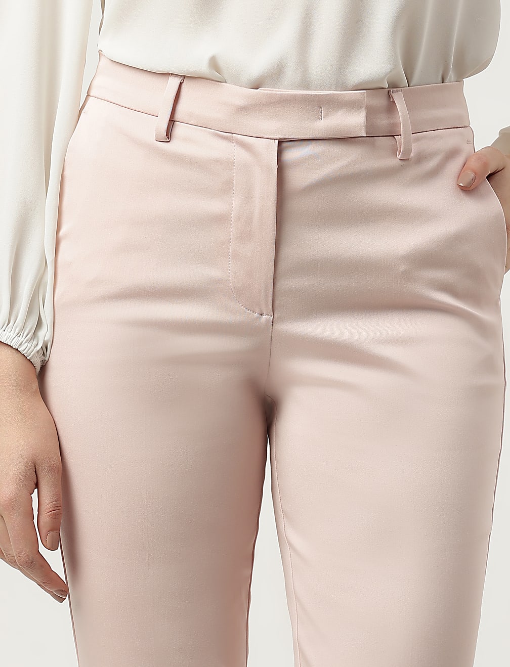 Cotton Rich Straight Leg Trousers