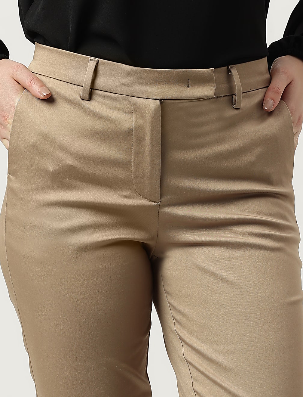 Cotton Rich Straight Leg Trousers