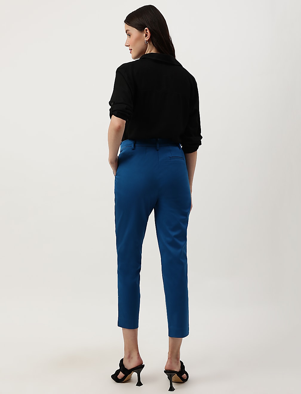 Cotton Rich Straight Leg Trousers