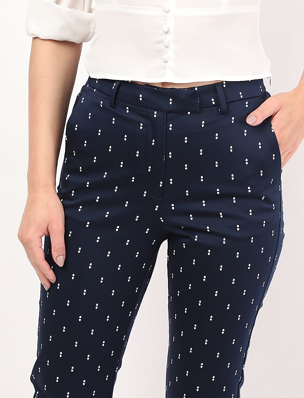 Cotton 7/8 Solid Pants