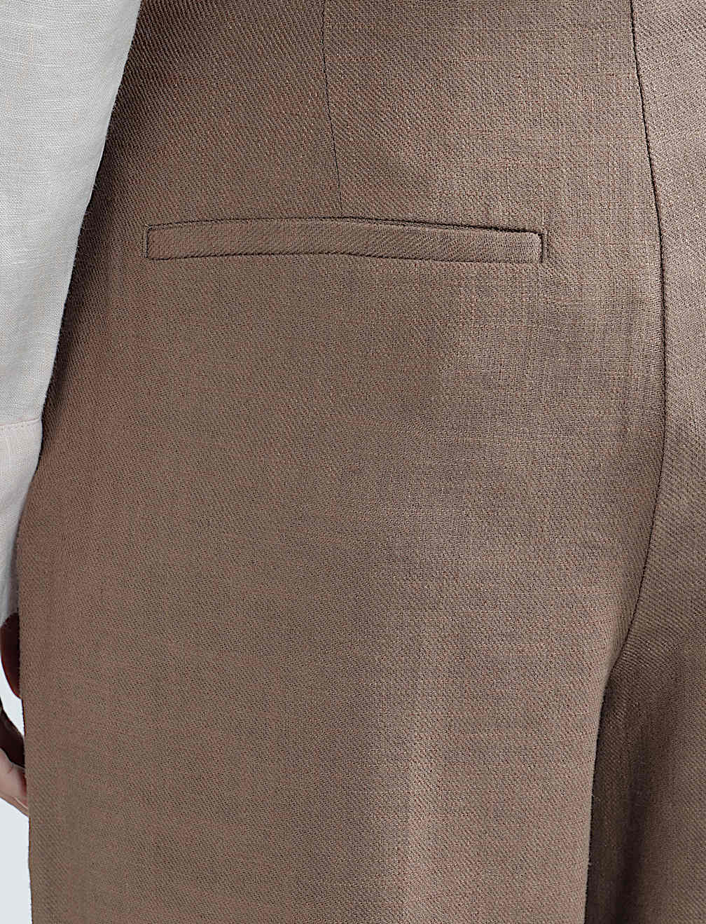 Linen Rich Pleated Wide Leg Trousers