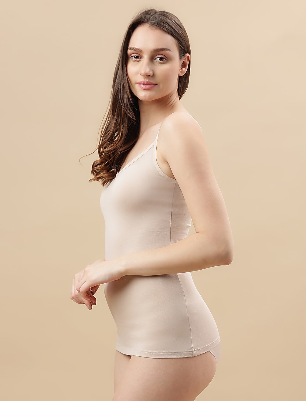 Cotton Mix Strappy Vest