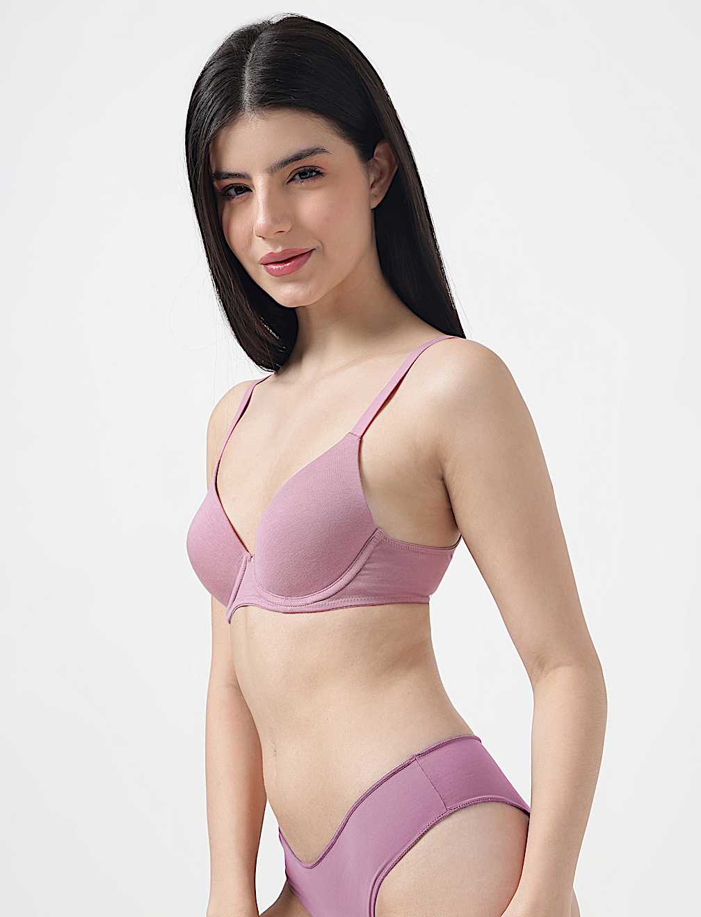Cotton Mix Plain Full Cup Padded Bra