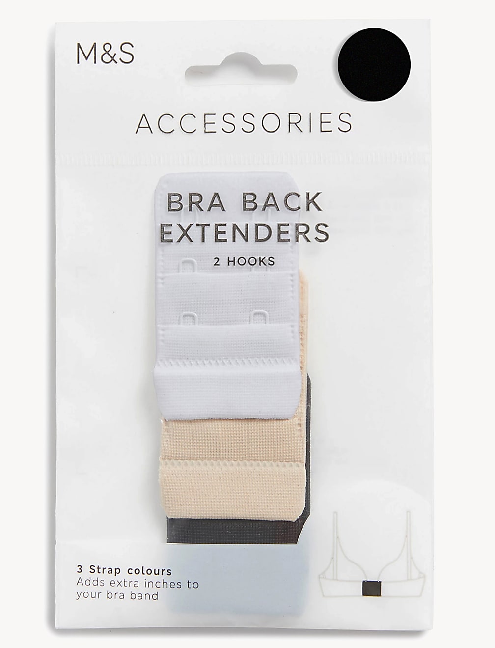 Pack of 3 Hook Bra Extenders
