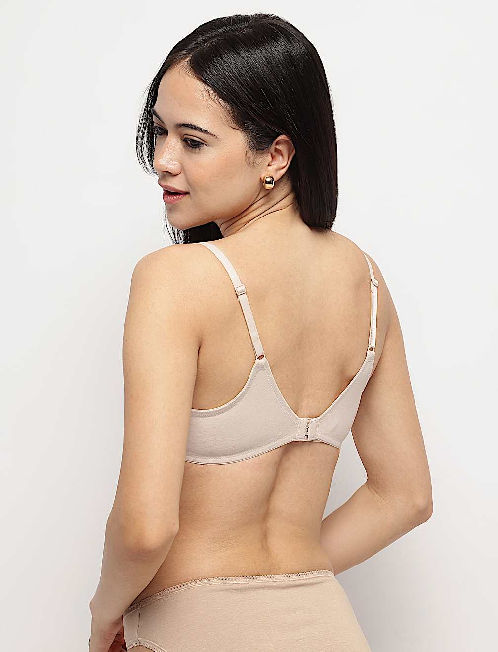 Cotton Mix Padded Demi Cup Bra