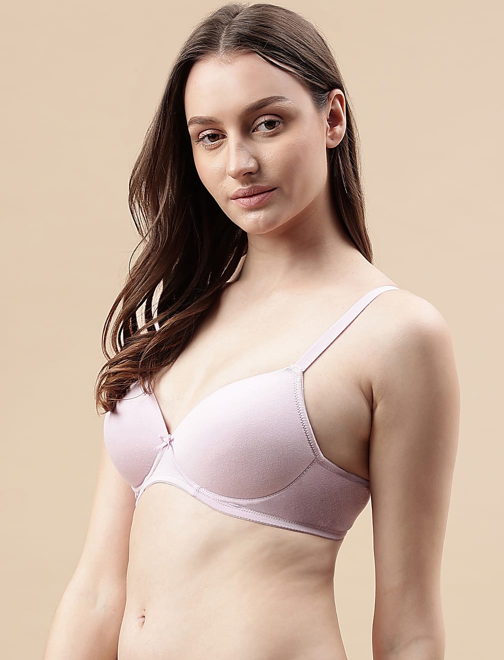 Cotton Mix Padded Demi Cup Bra