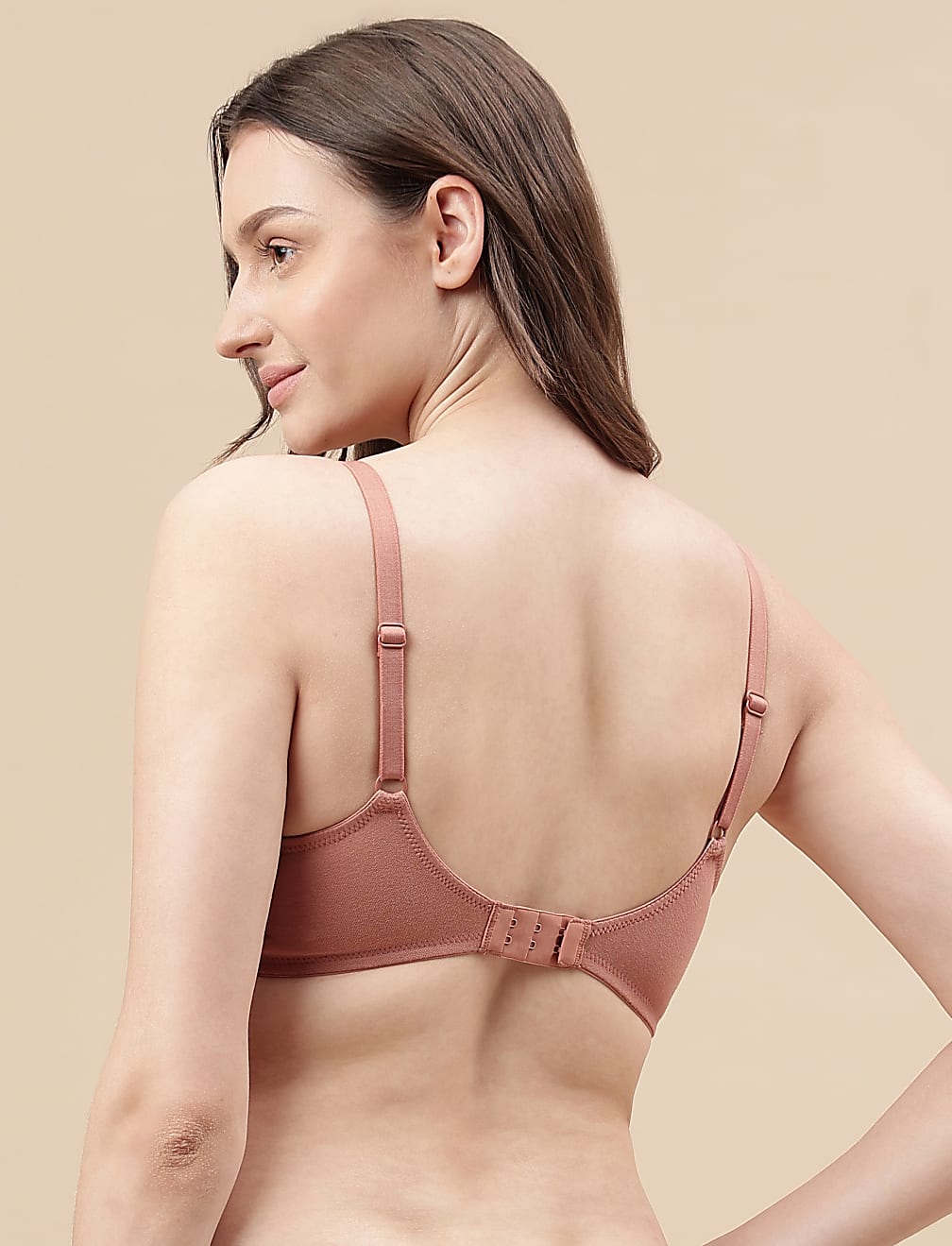 Cotton Mix Padded Demi Cup Bra