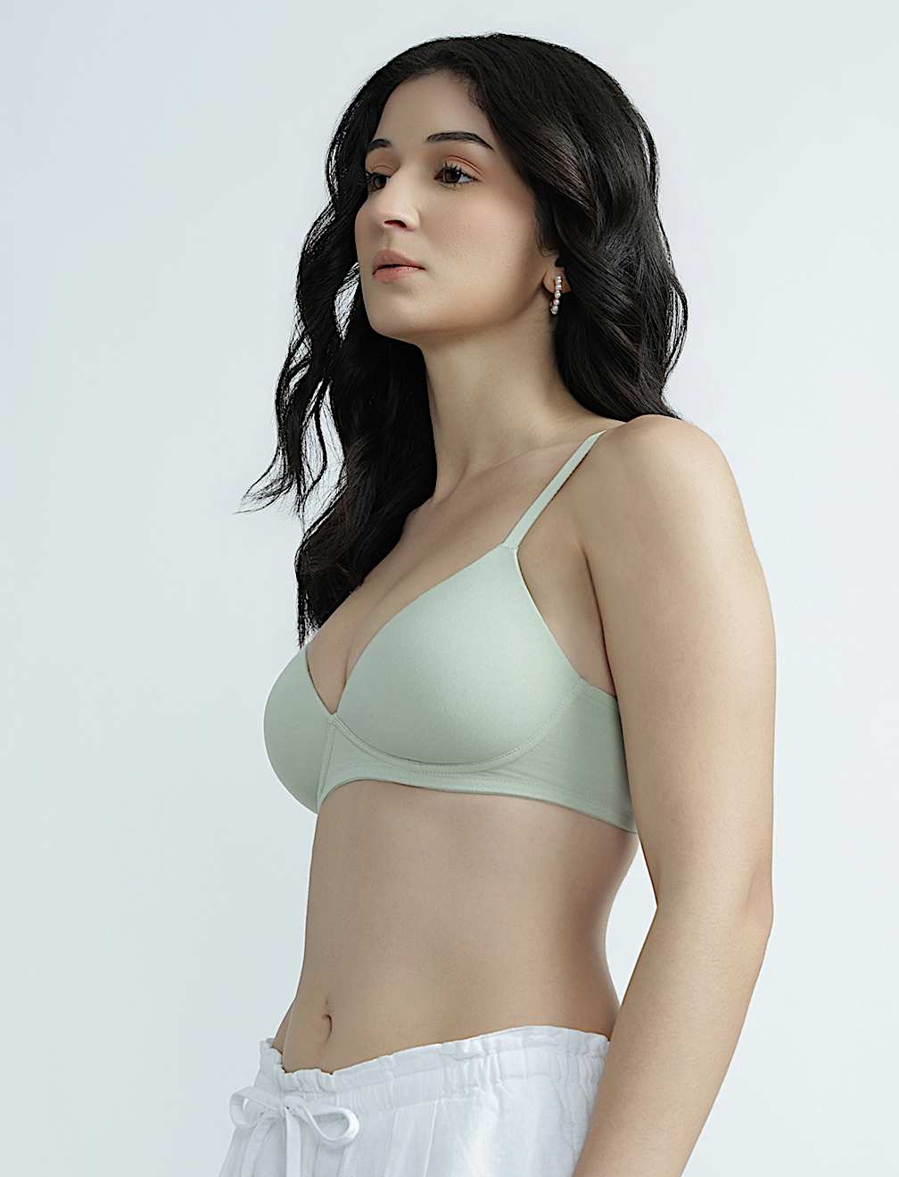 Cotton Rich Sweetheart Neck Bra