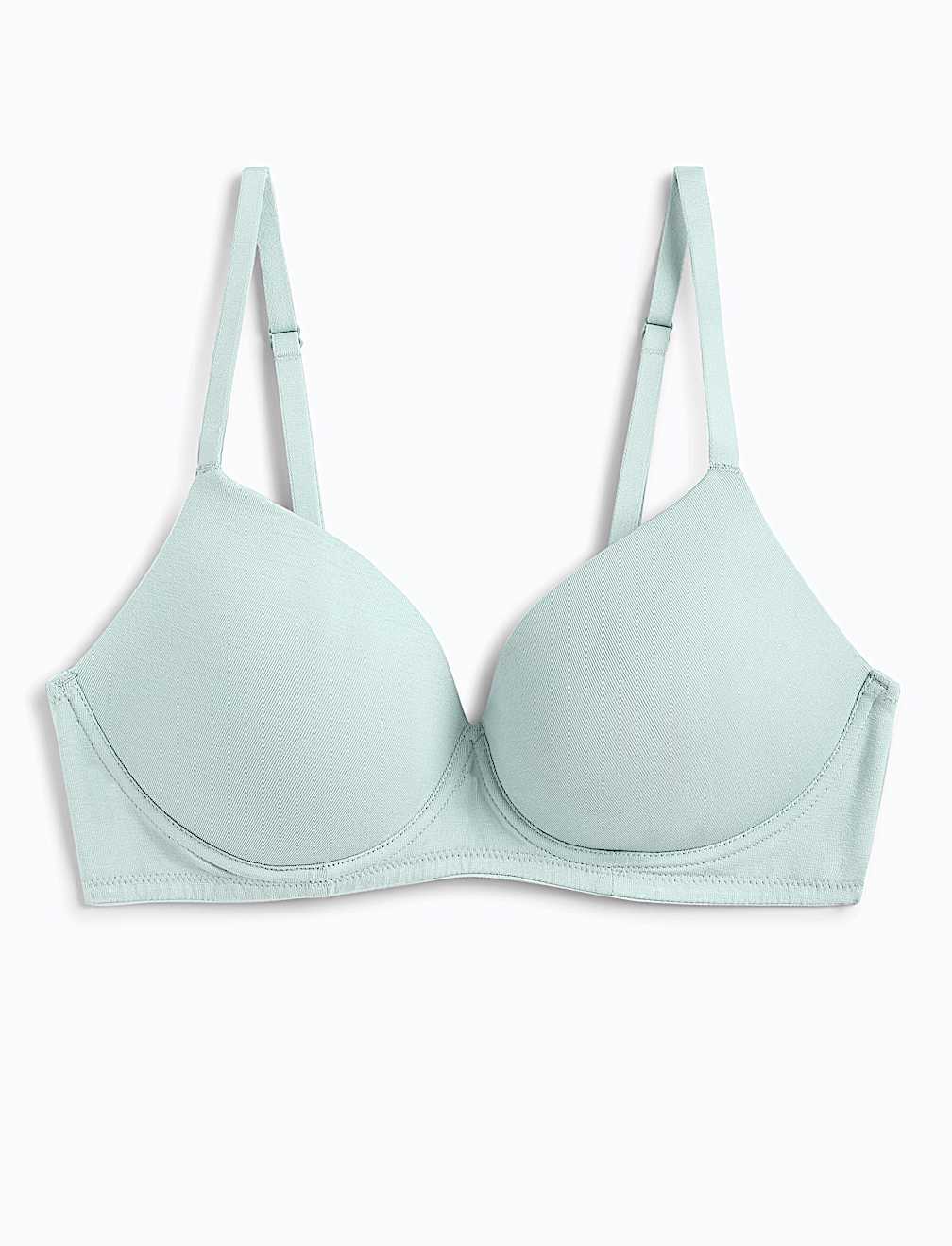 Cotton Rich Plain Sweetheart Neck Bra