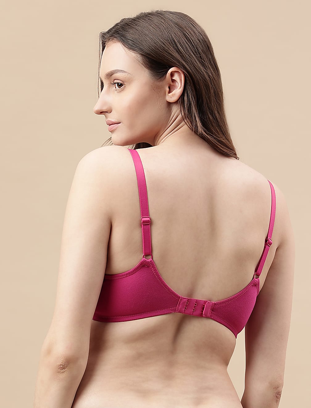 Cotton Mix Padded Demi Cup Bra