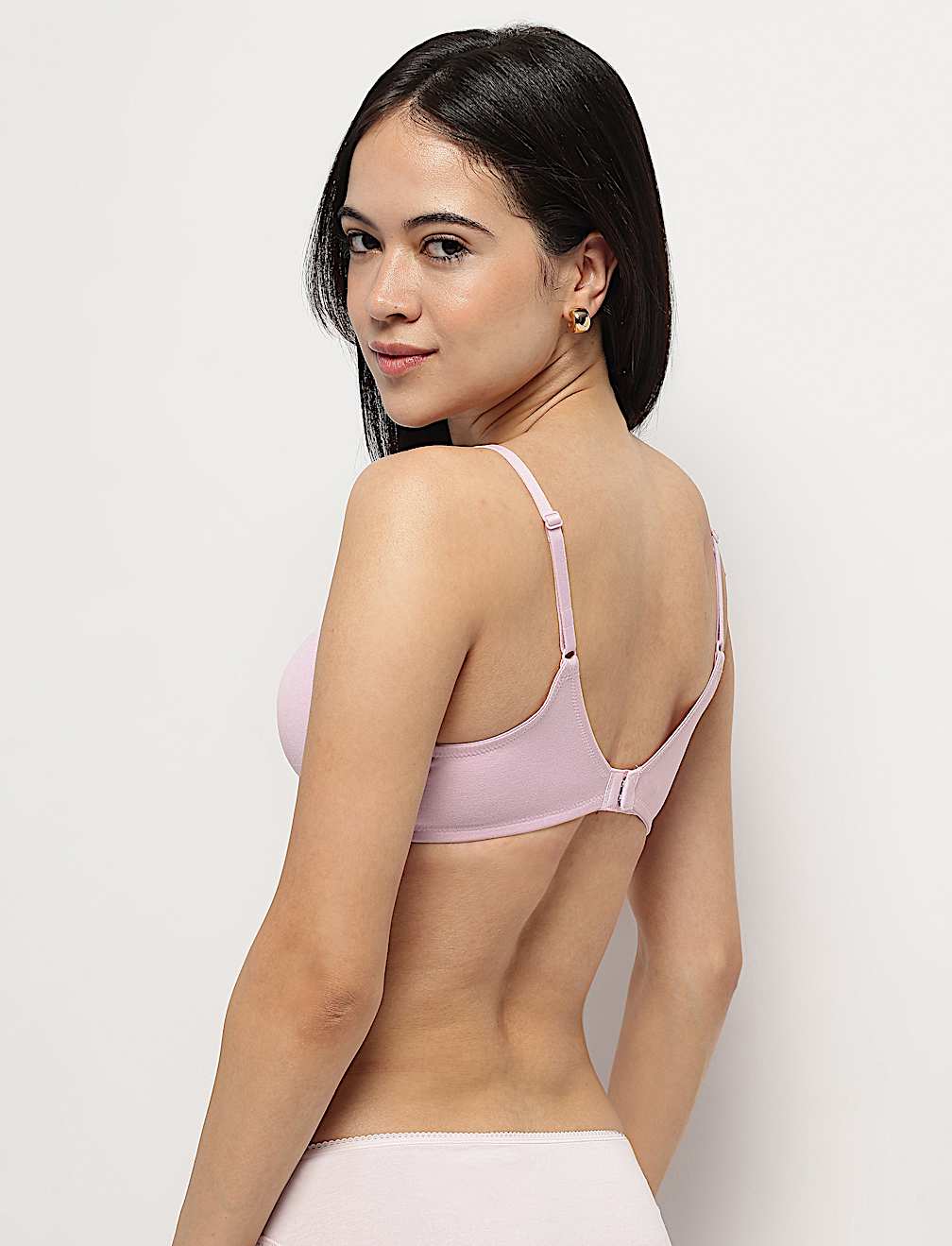 Cotton Mix Padded Demi Cup Bra