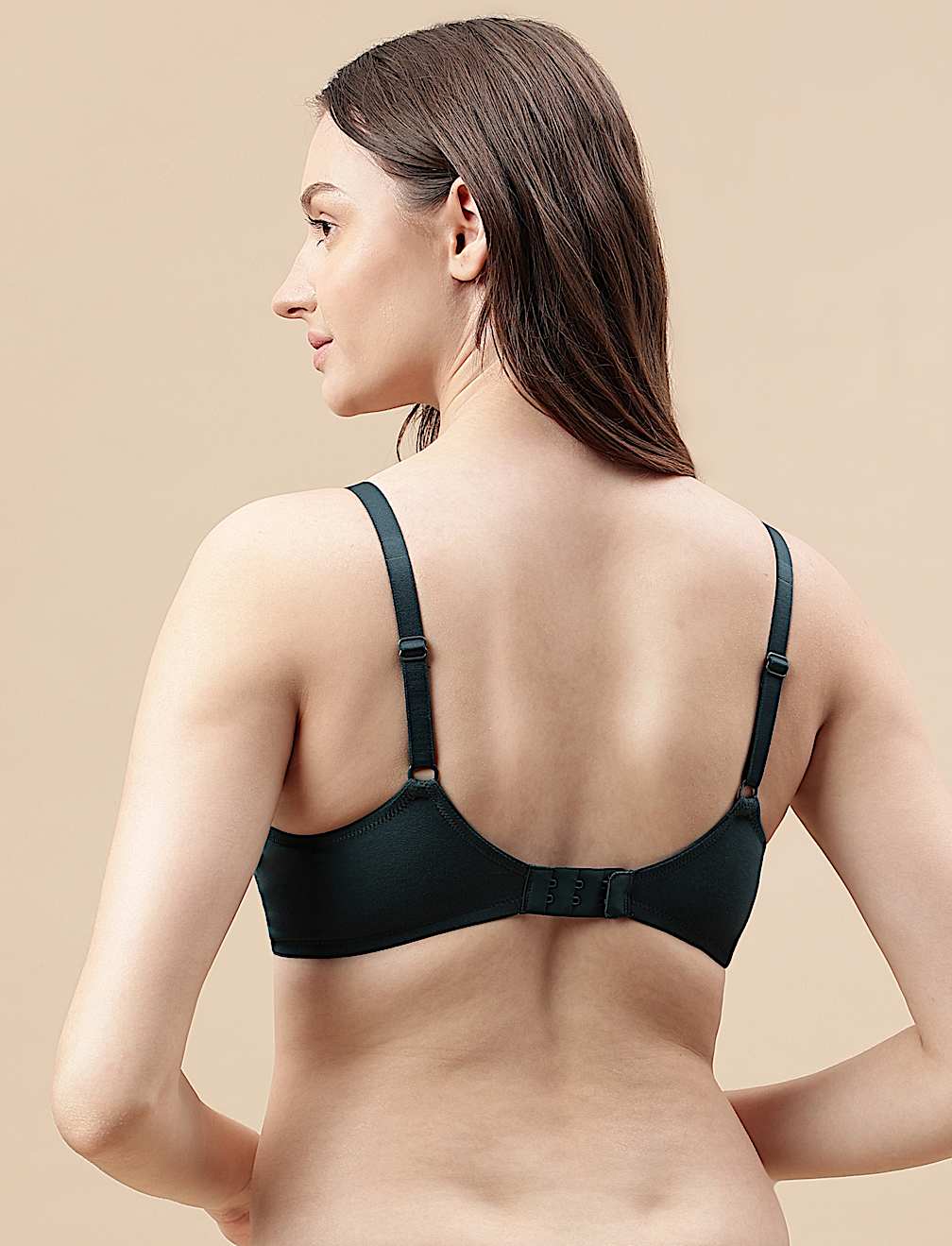Cotton Mix Padded Demi Cup Bra