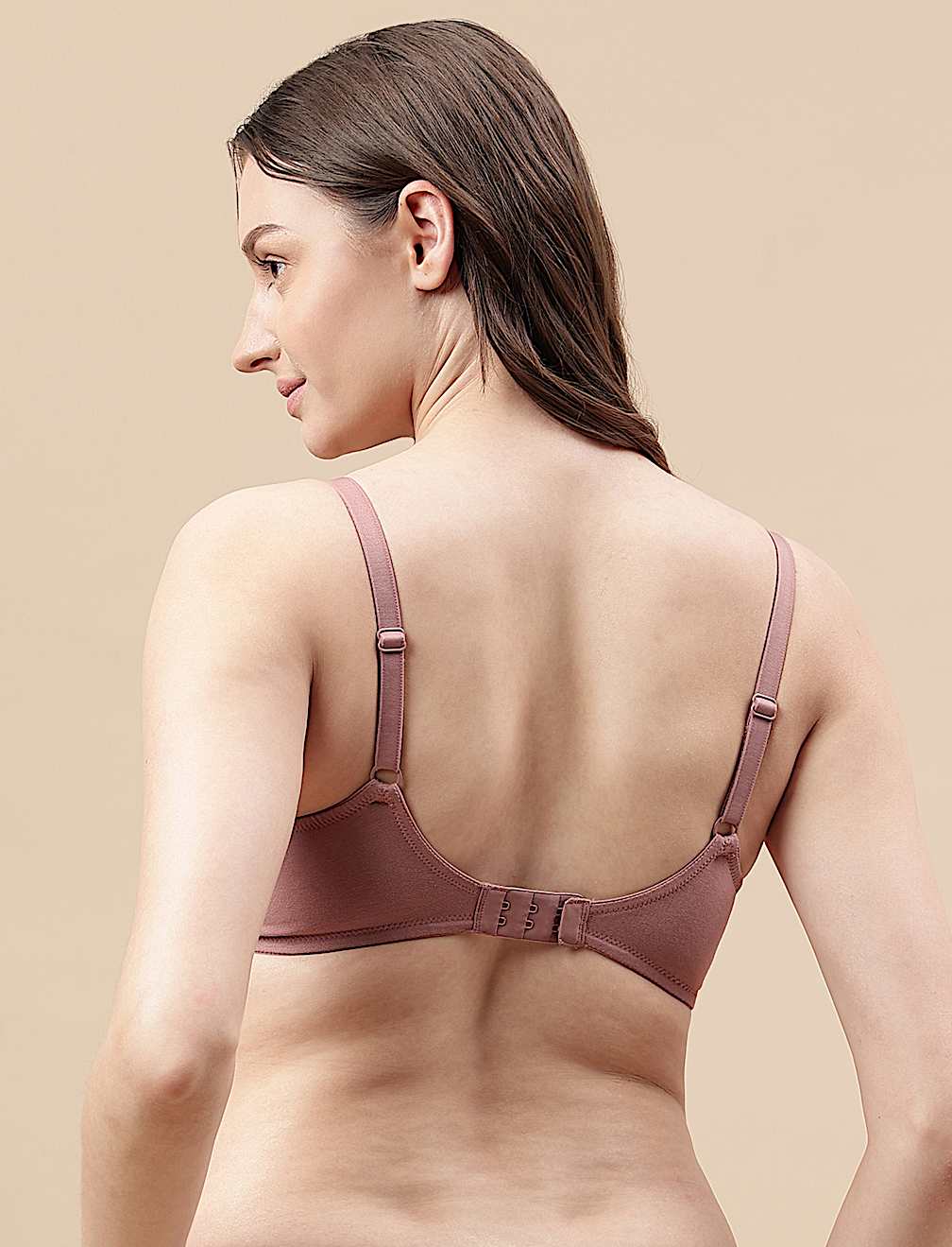 Cotton Mix Padded Demi Cup Bra