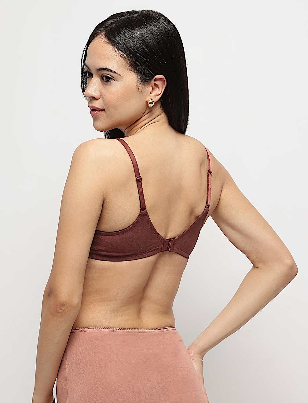 Cotton Mix Padded Demi Cup Bra