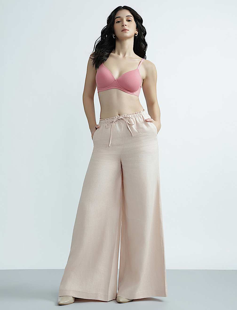 Cotton Rich Plain Sweetheart Neck Bra