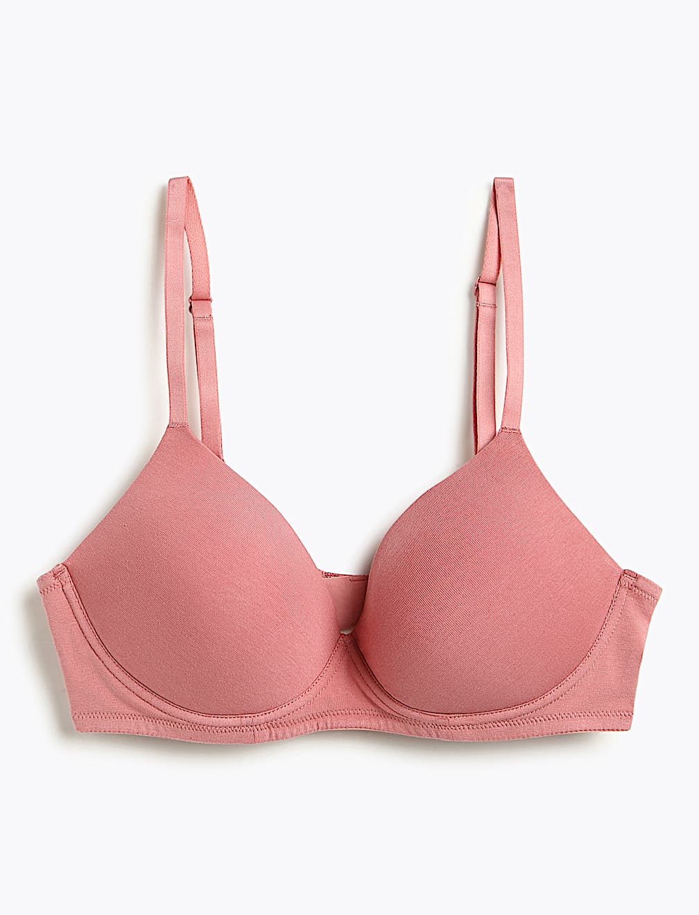 Cotton Rich Plain Sweetheart Neck Bra