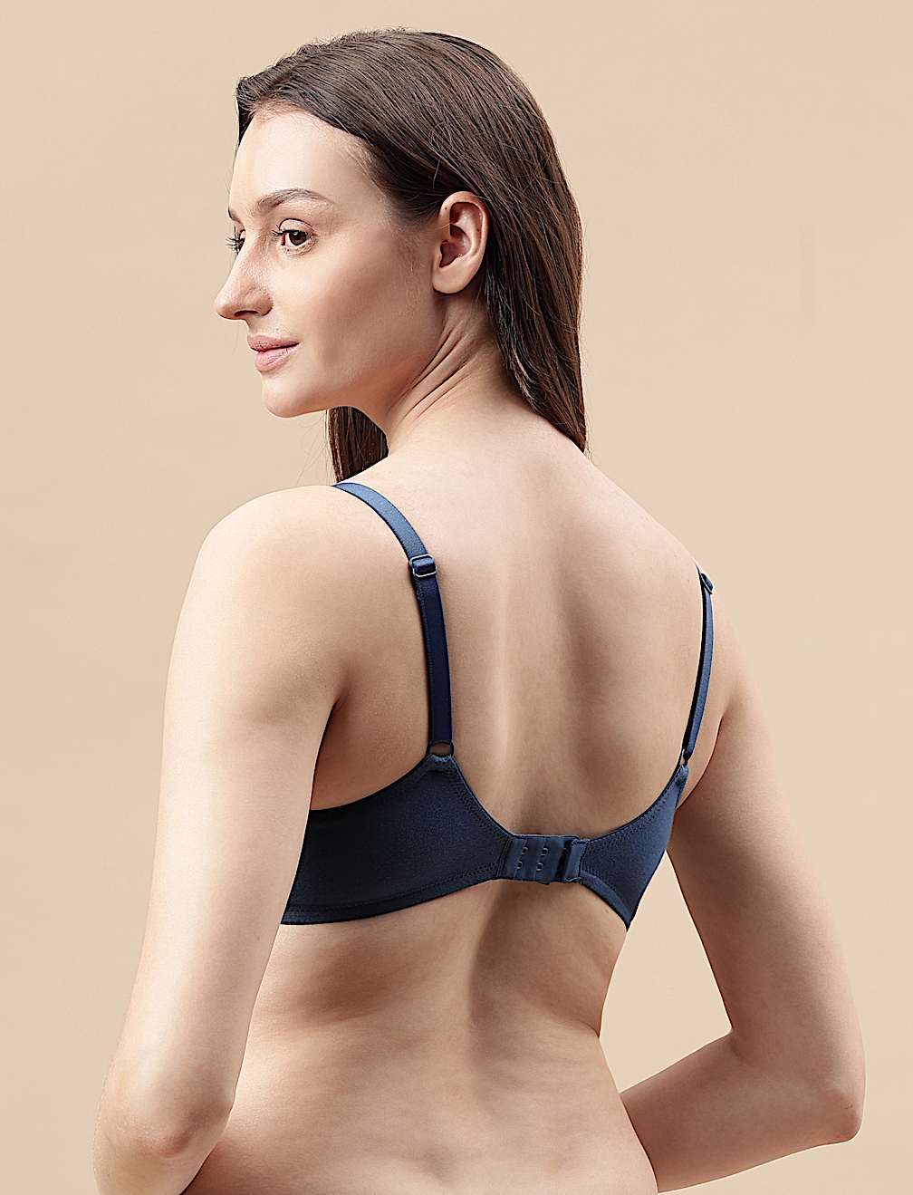 Cotton Mix Padded Demi Cup Bra