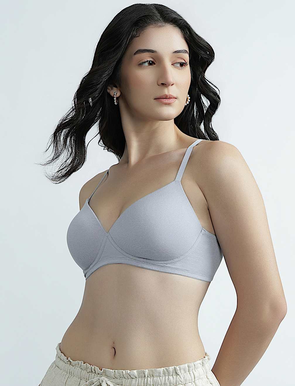 Cotton Rich Sweetheart Neck Bra