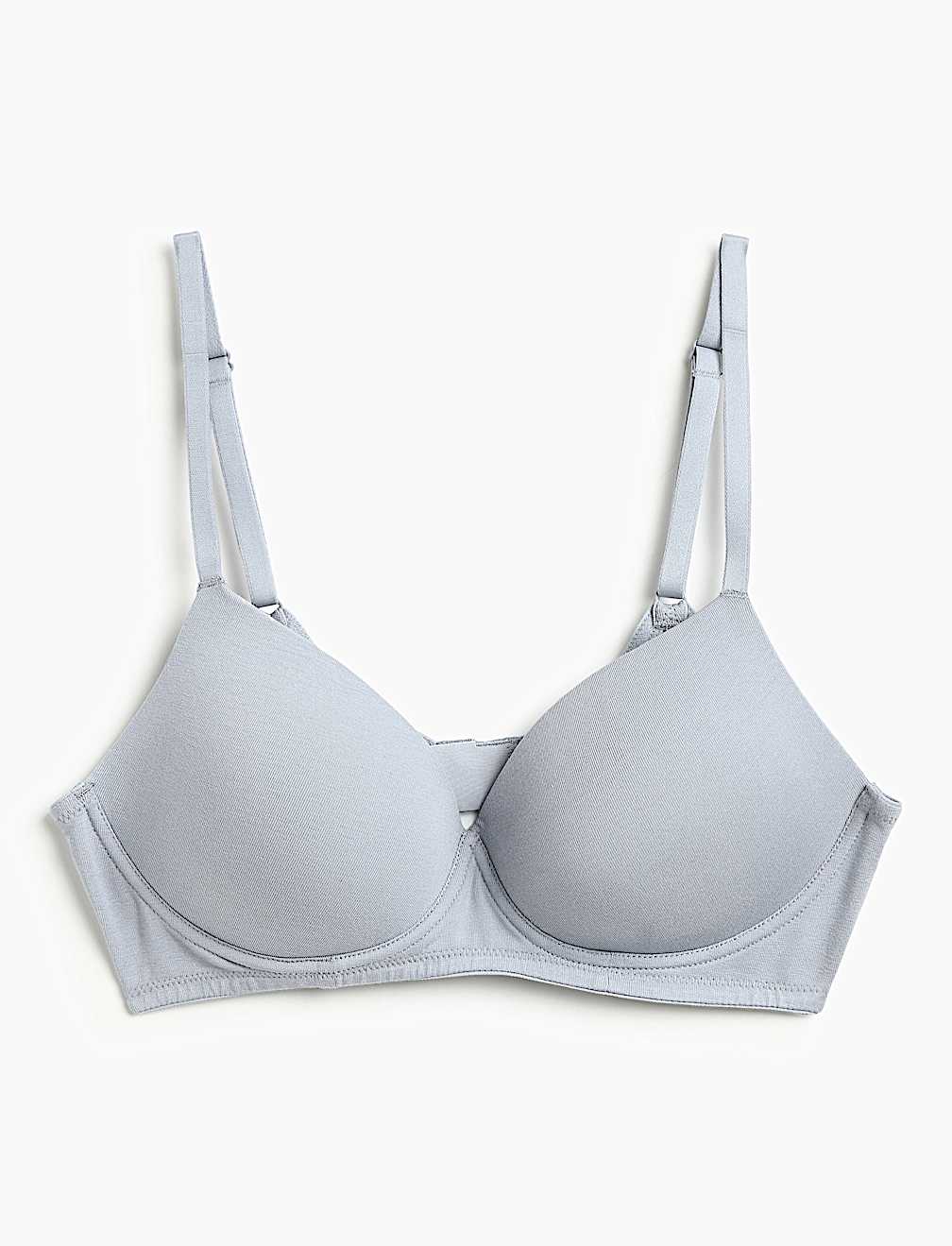 Cotton Rich Plain Sweetheart Neck Bra