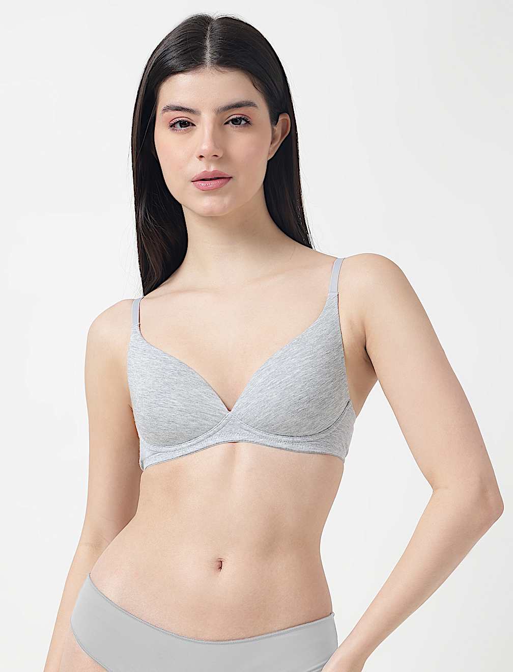 Plain Non-Wired Plunge Bra