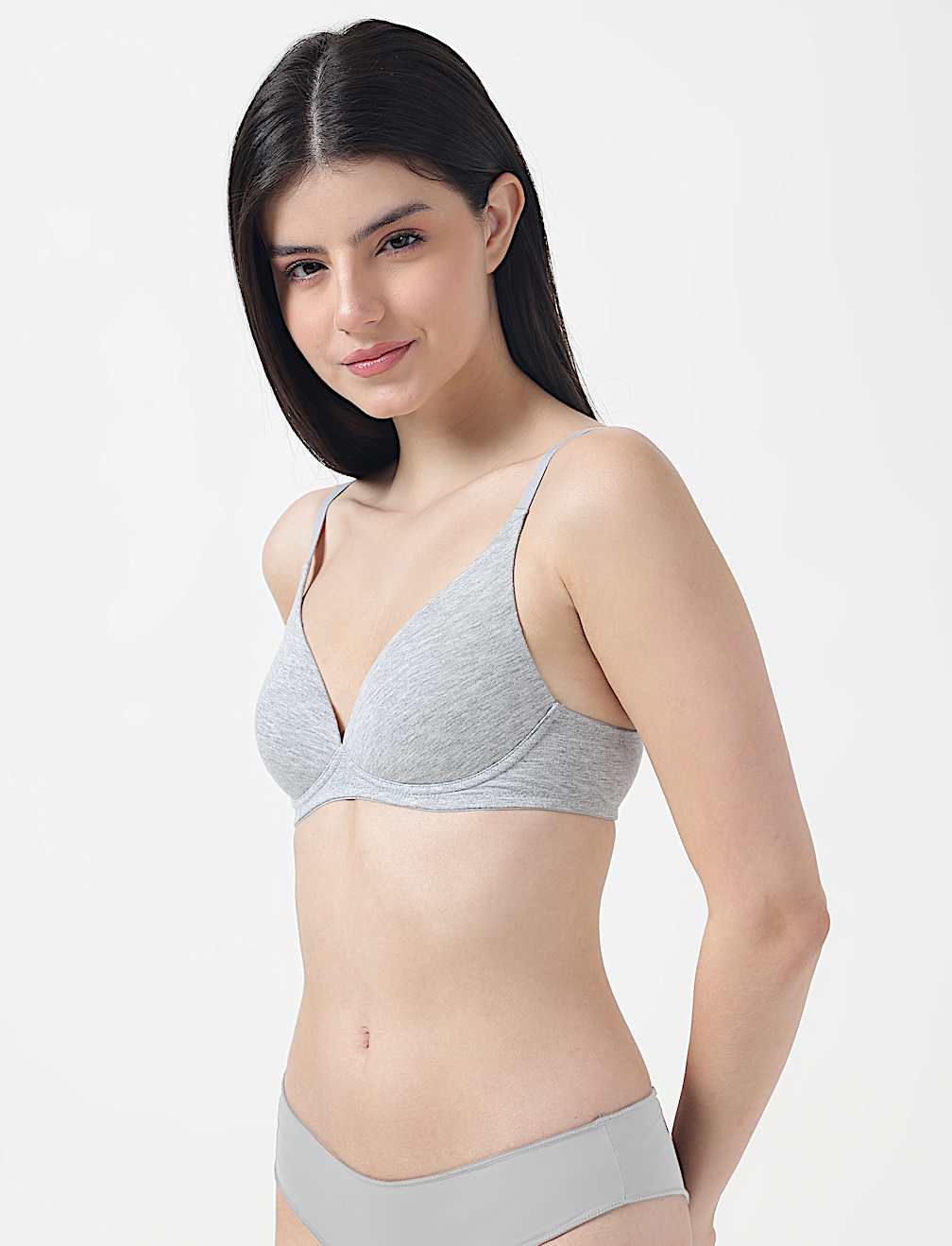Plain Non-Wired Plunge Bra