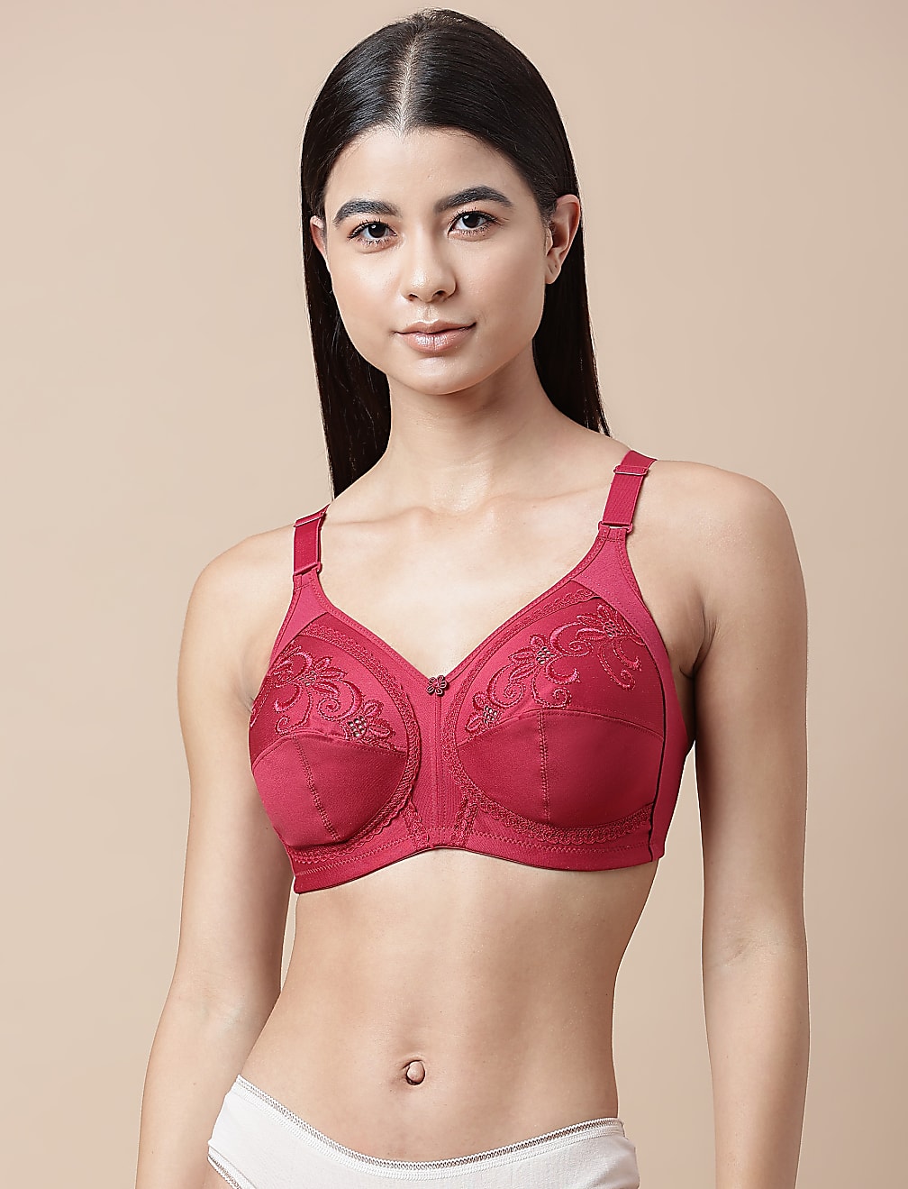 Total Support Embroidered Full Cup Bra