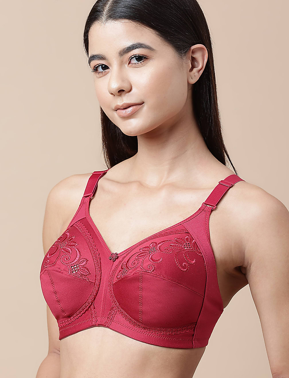 Total Support Embroidered Full Cup Bra