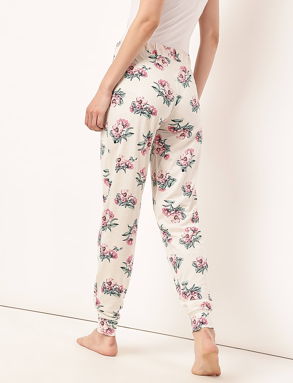 Cotton Mix Floral Regular Fit Trouser