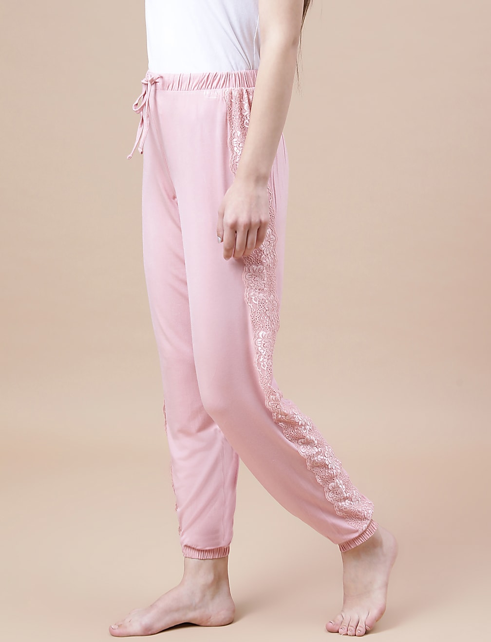 Viscose Mix Lace Regular Fit Pyjama
