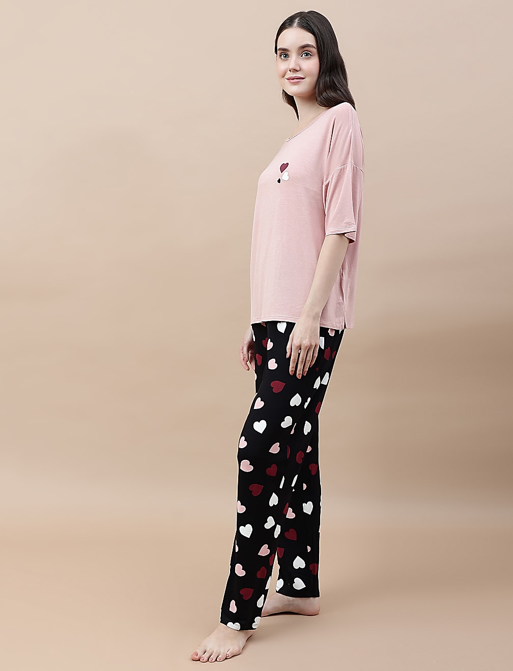 Viscose Mix Printed Relaxed Fit Pyjama Set